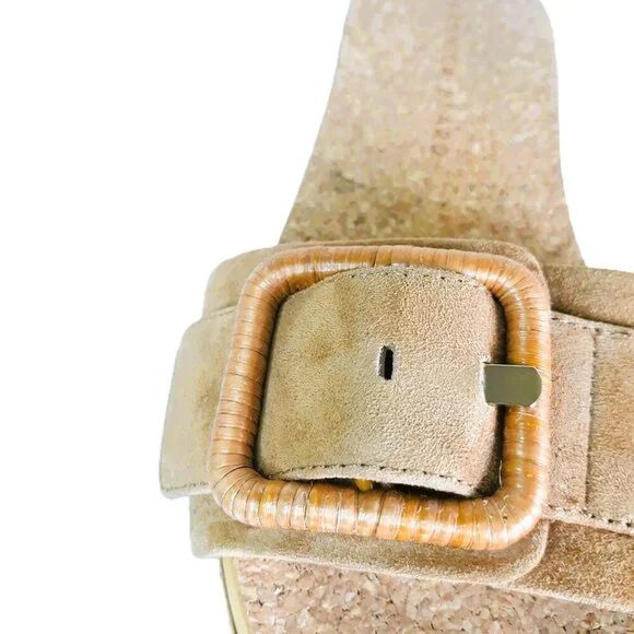 Veronica Beard Chessy Suede Slide Flatform Sandal 7M - Picture 3 of 11